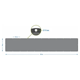 Shade Net (80%, 140 gsm) - 0.9 x 5 m, Graphite – photo 7