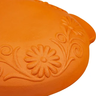 Stoneware, clay baker, 4 L, round, brown – photo 6