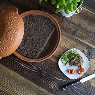 Stoneware, clay baker, 4 L, round, brown – photo 11