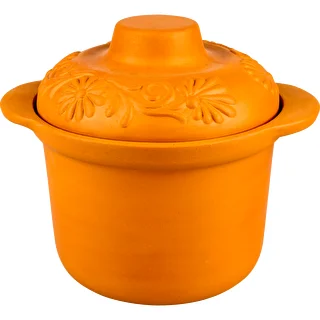 Stoneware , clay baker, 3 L, brown – photo 1
