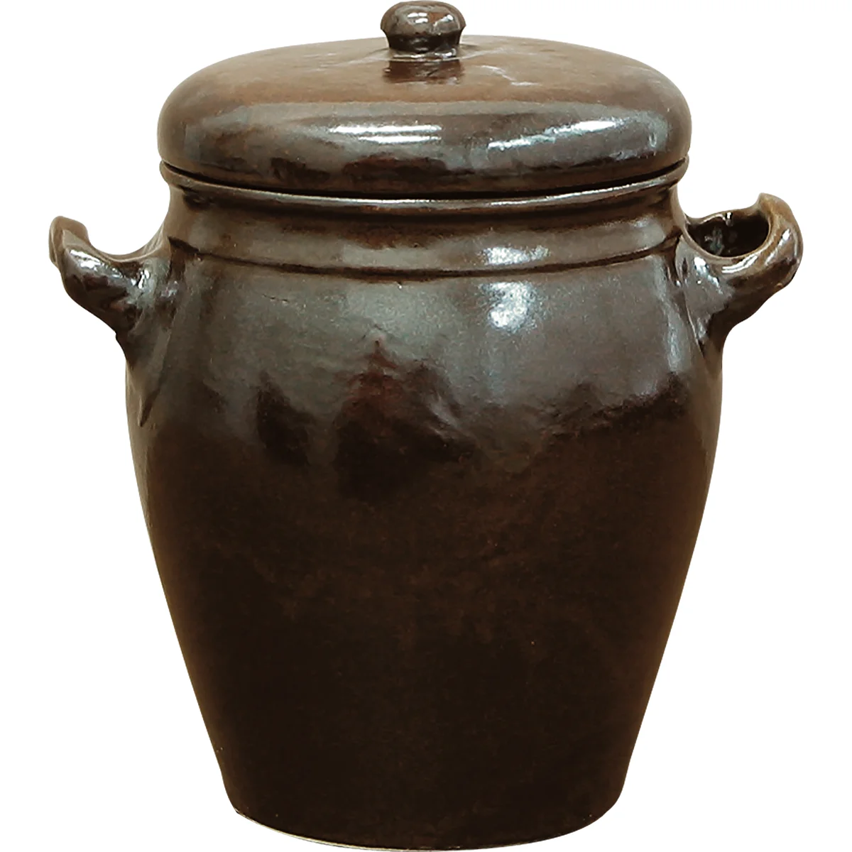 1,6l Stoneware / rustical crock pot with lid
