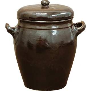 1,6l Stoneware / rustical crock pot with lid – photo 1