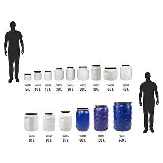 40l Barrel / Drum with handles , white colour – photo 10