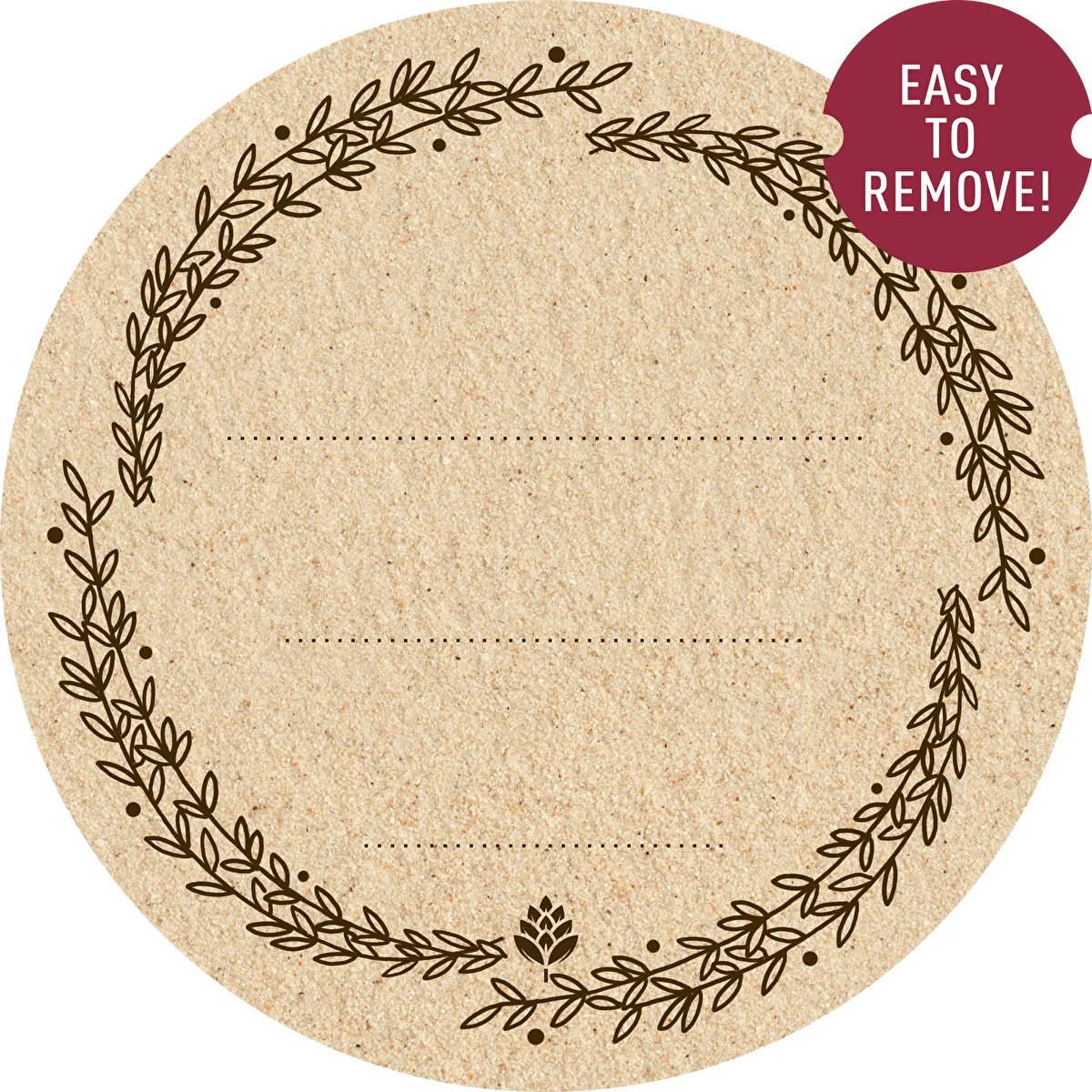 Round labels Ø66.5mm lids/jars –-20 pcs
