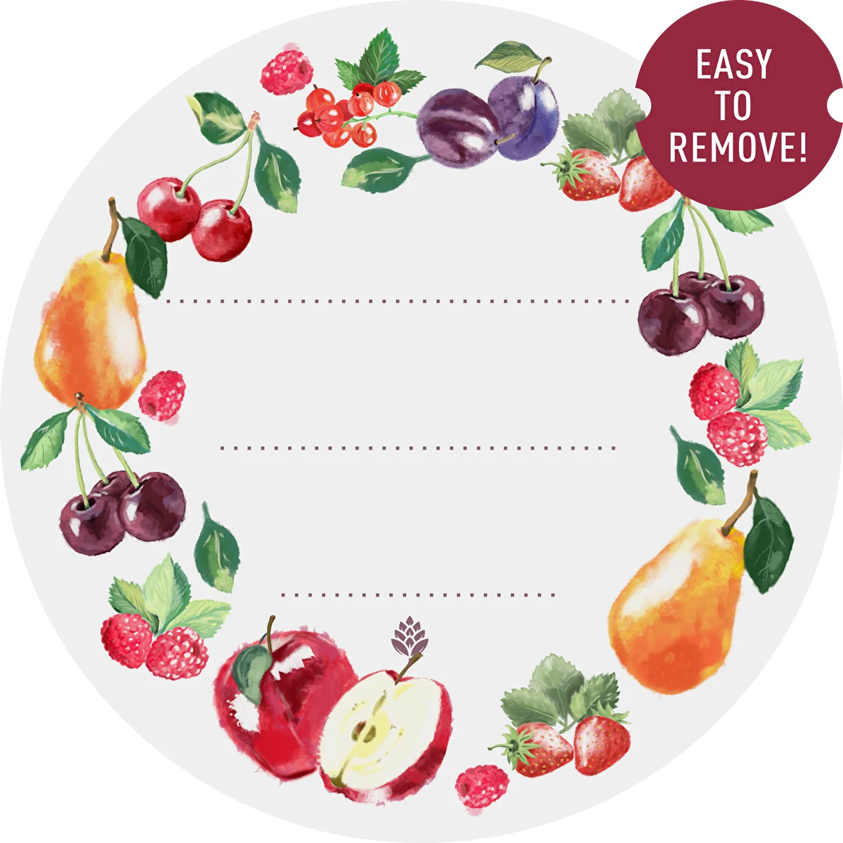 Round labels Ø 50 mm lids/jars – 20 pcs