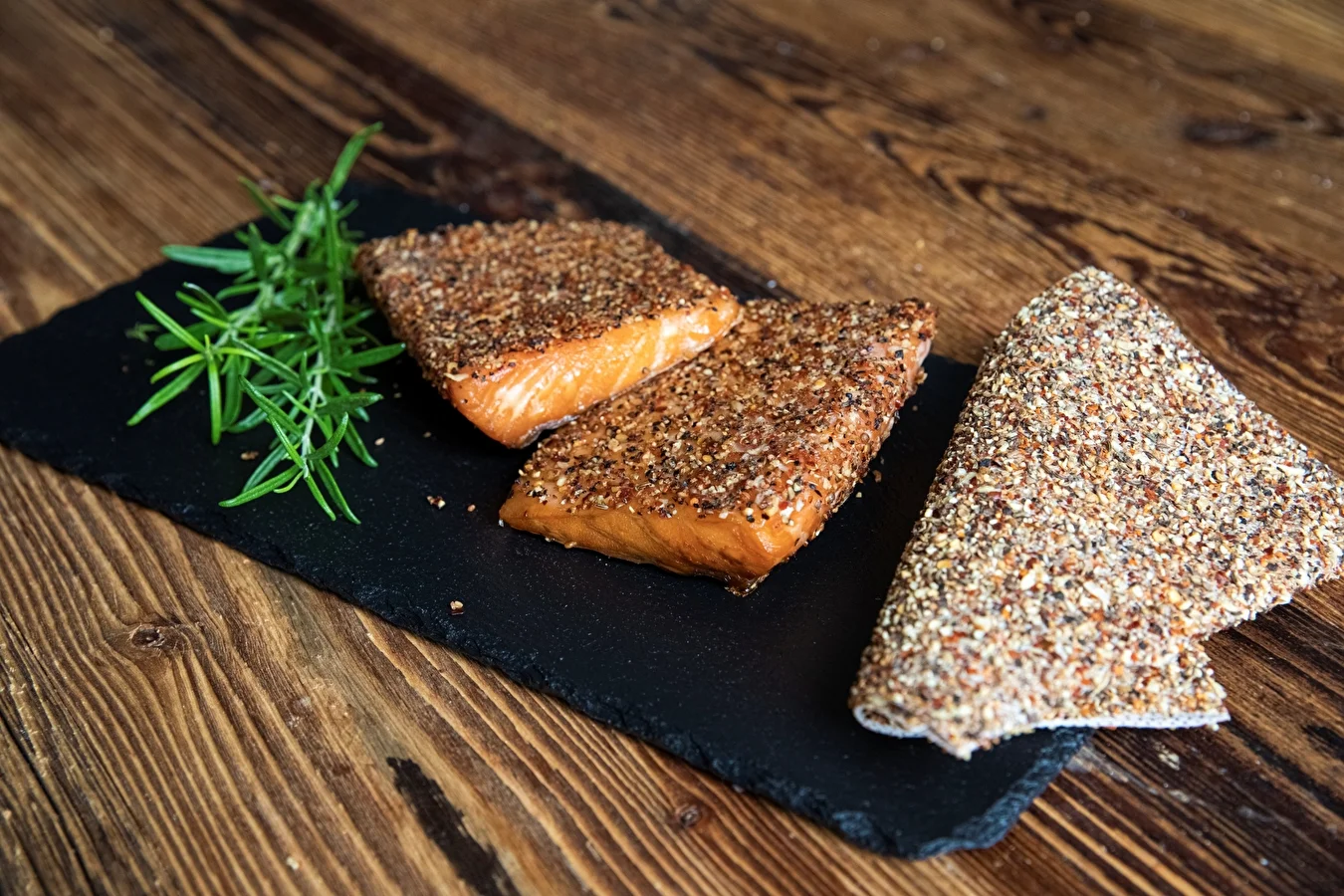 Hot-smoked salmon