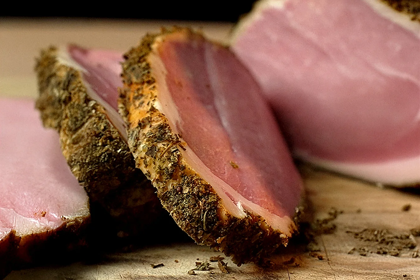 Smoked pork loin with herbs