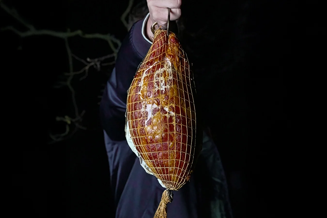 Holiday smoked ham