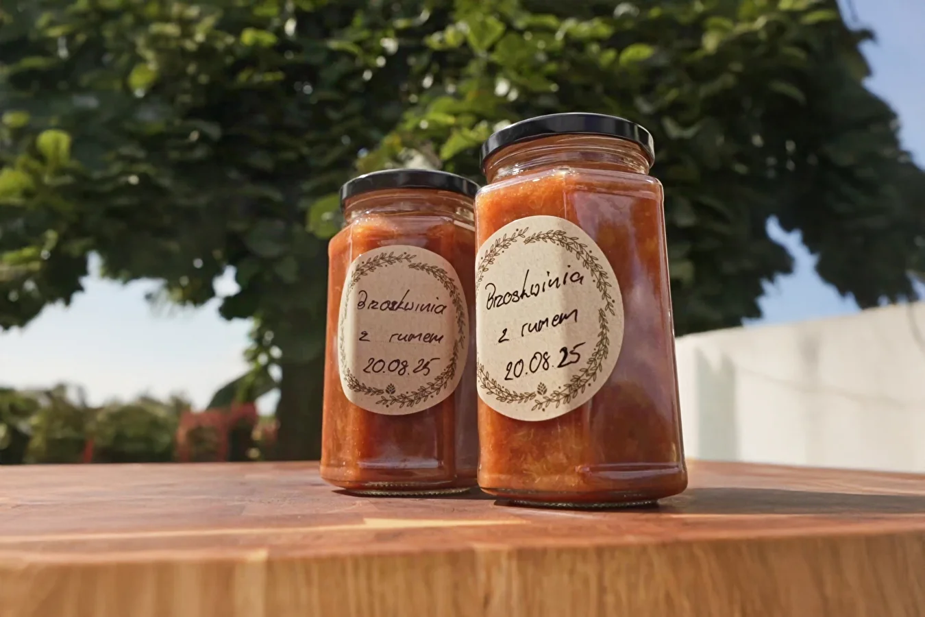 Peach jam with Jamaica Rum essence