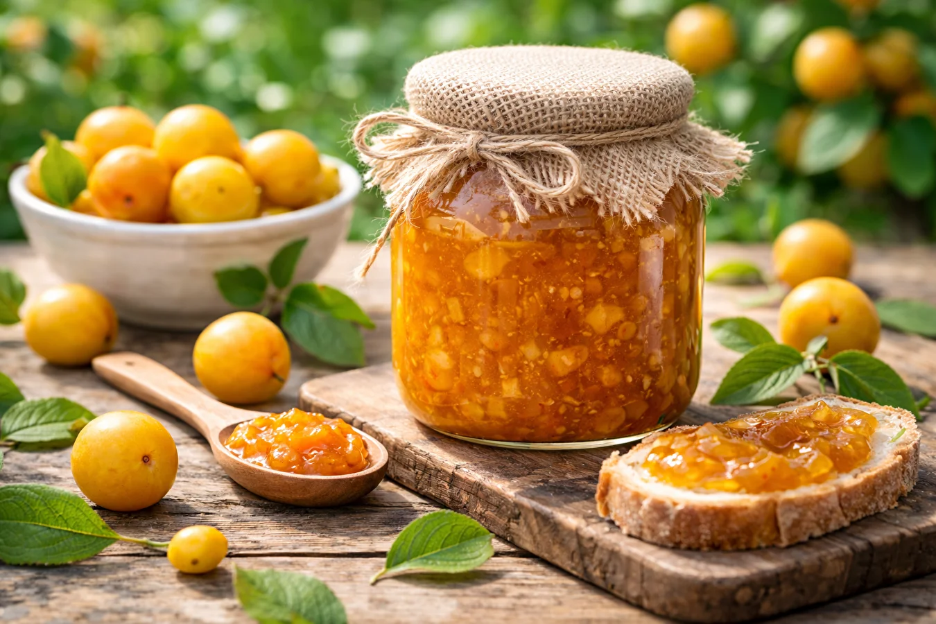 Vanilla mirabelle plum preserve