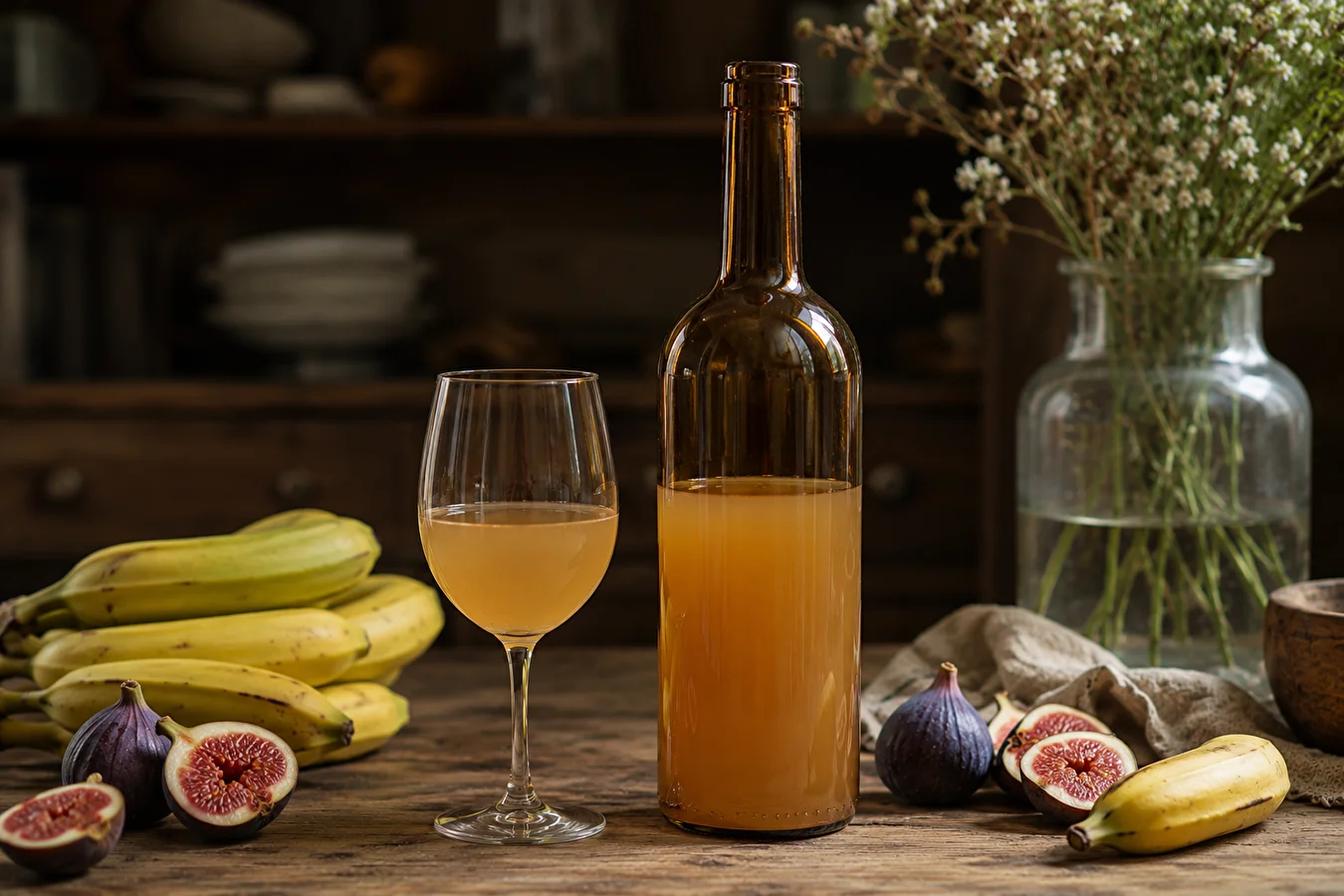 Dessert Wine from Figs and Bananas