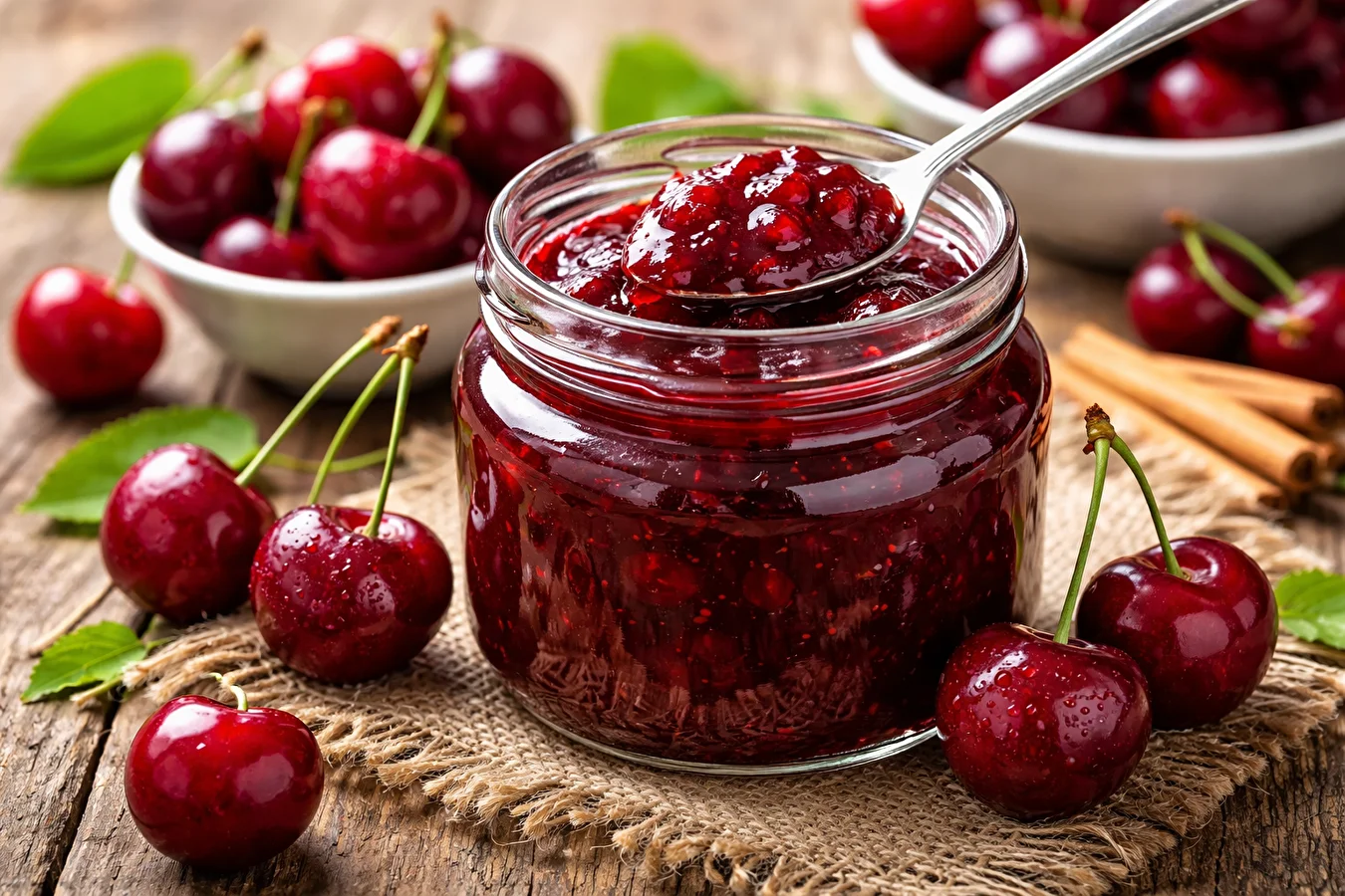 Sugar-free sweet cherry jam