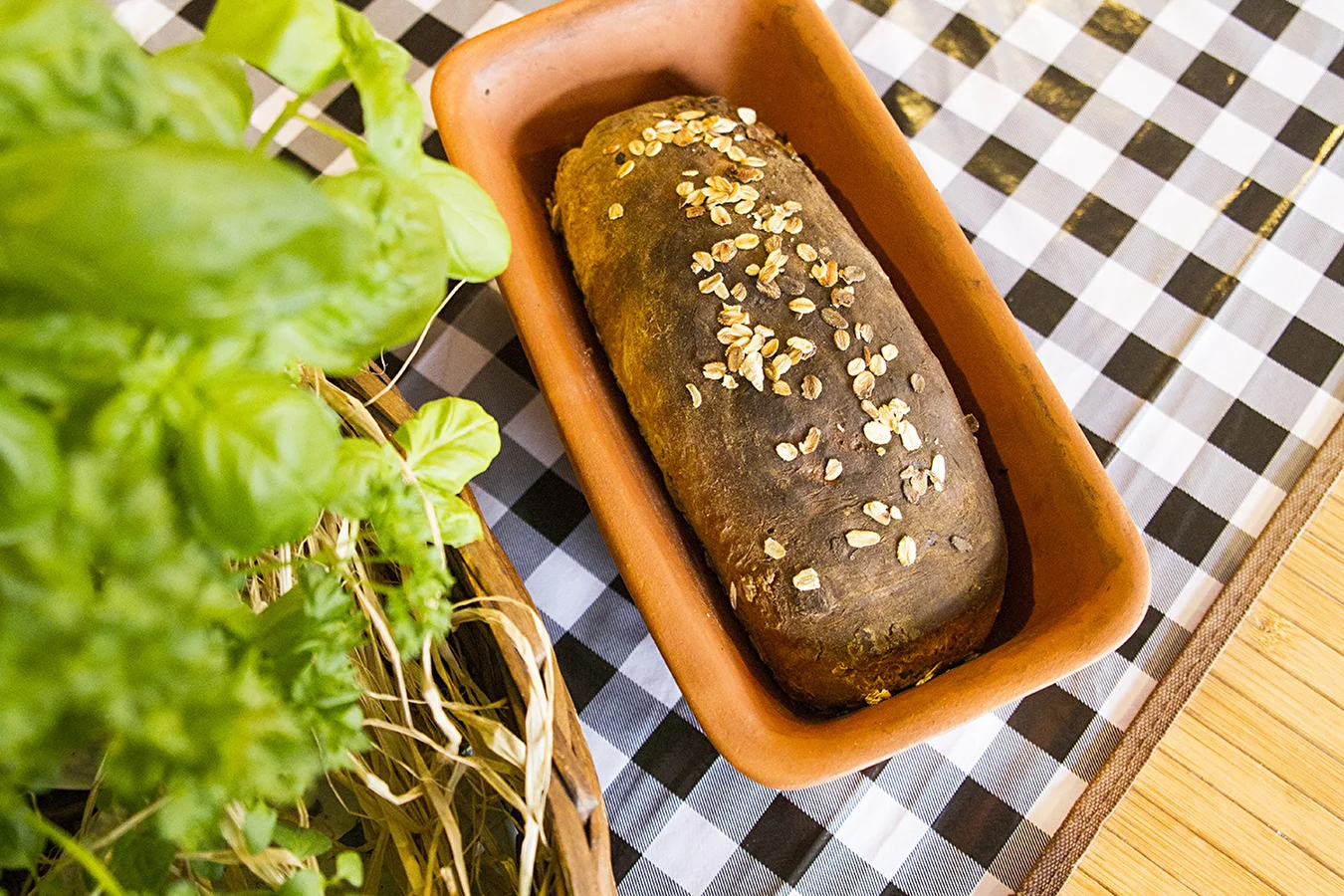 Buckwheat-rice bread in a pot