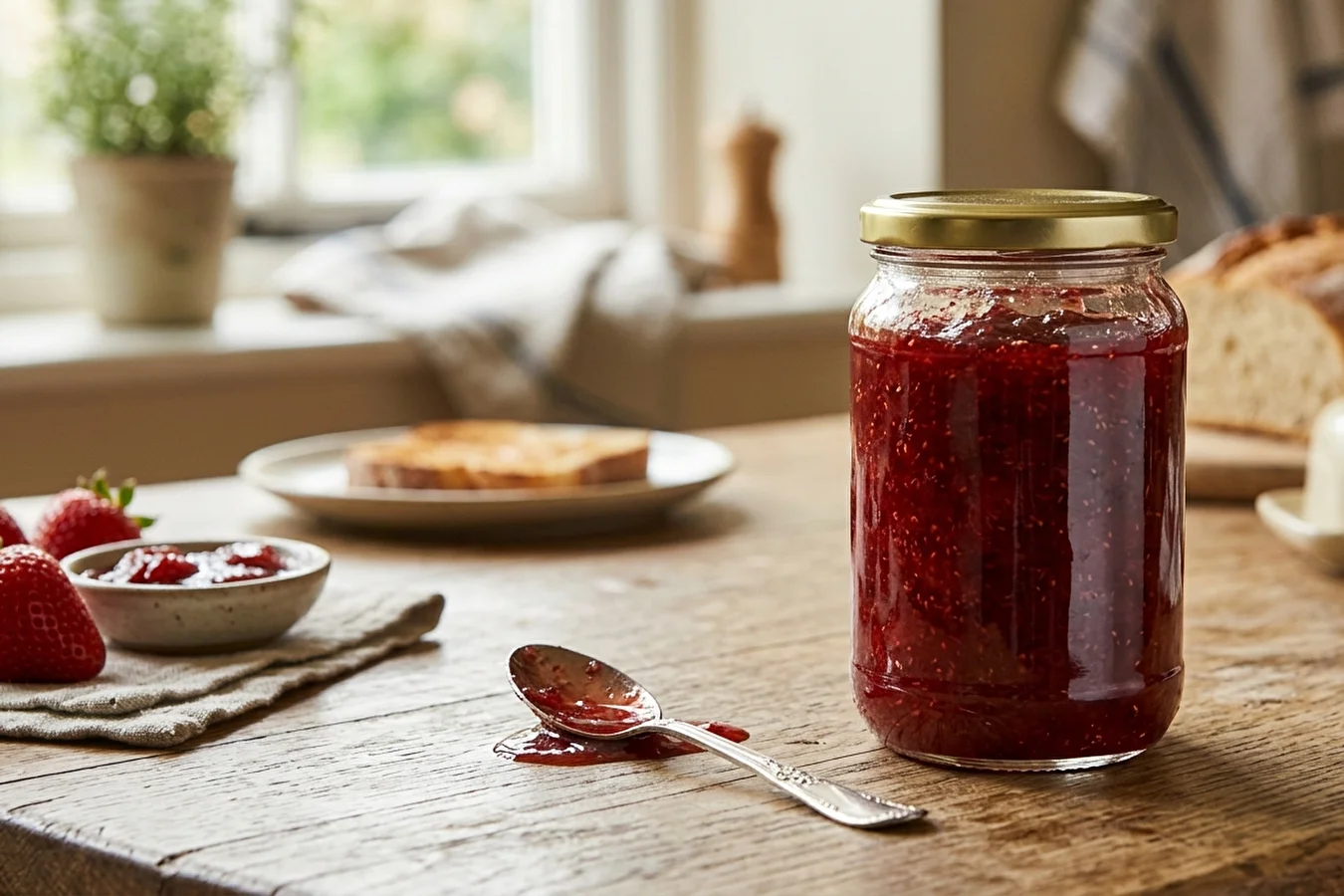 Homemade strawberry jam