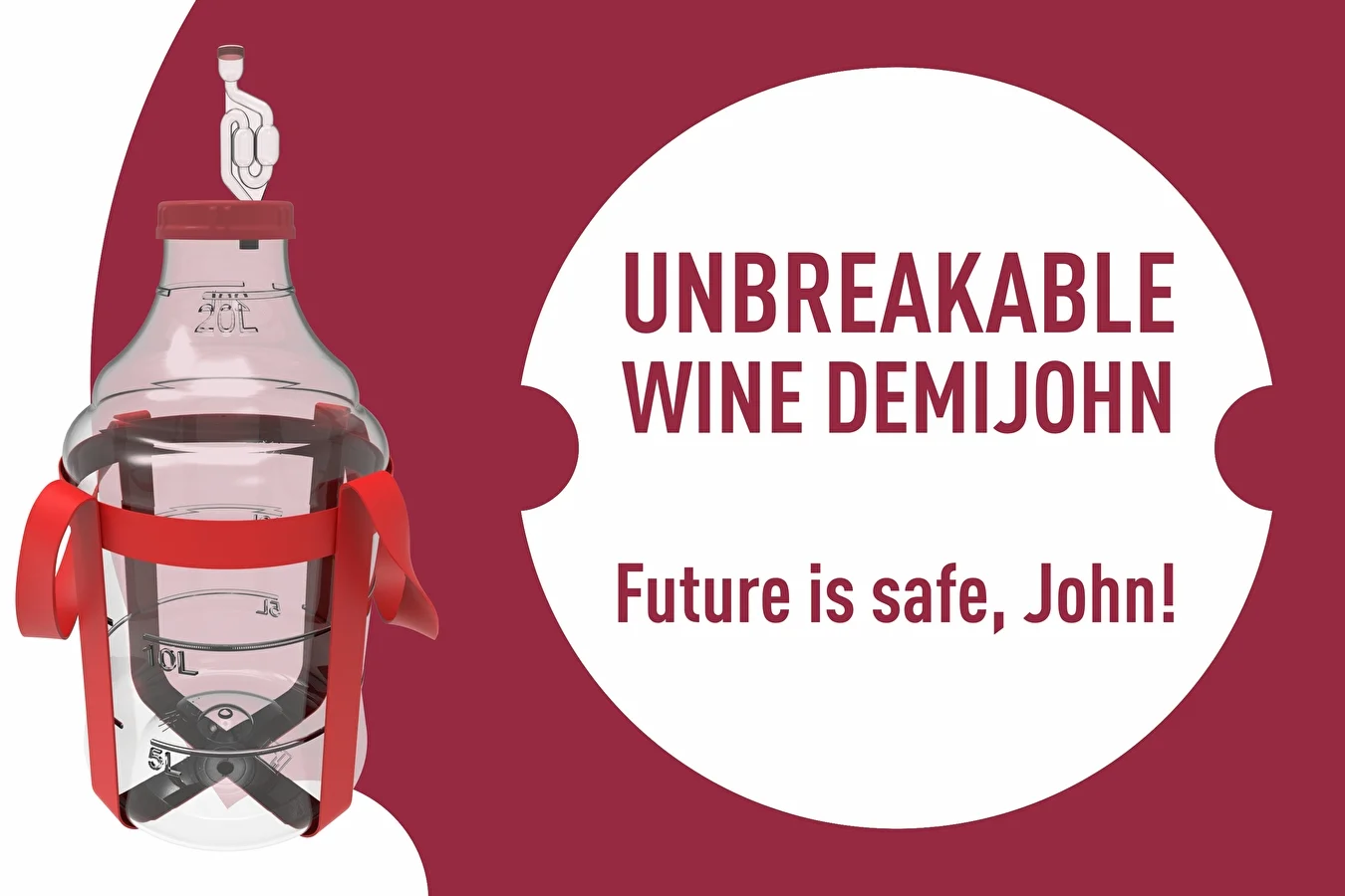Unbreakable wine demijohn