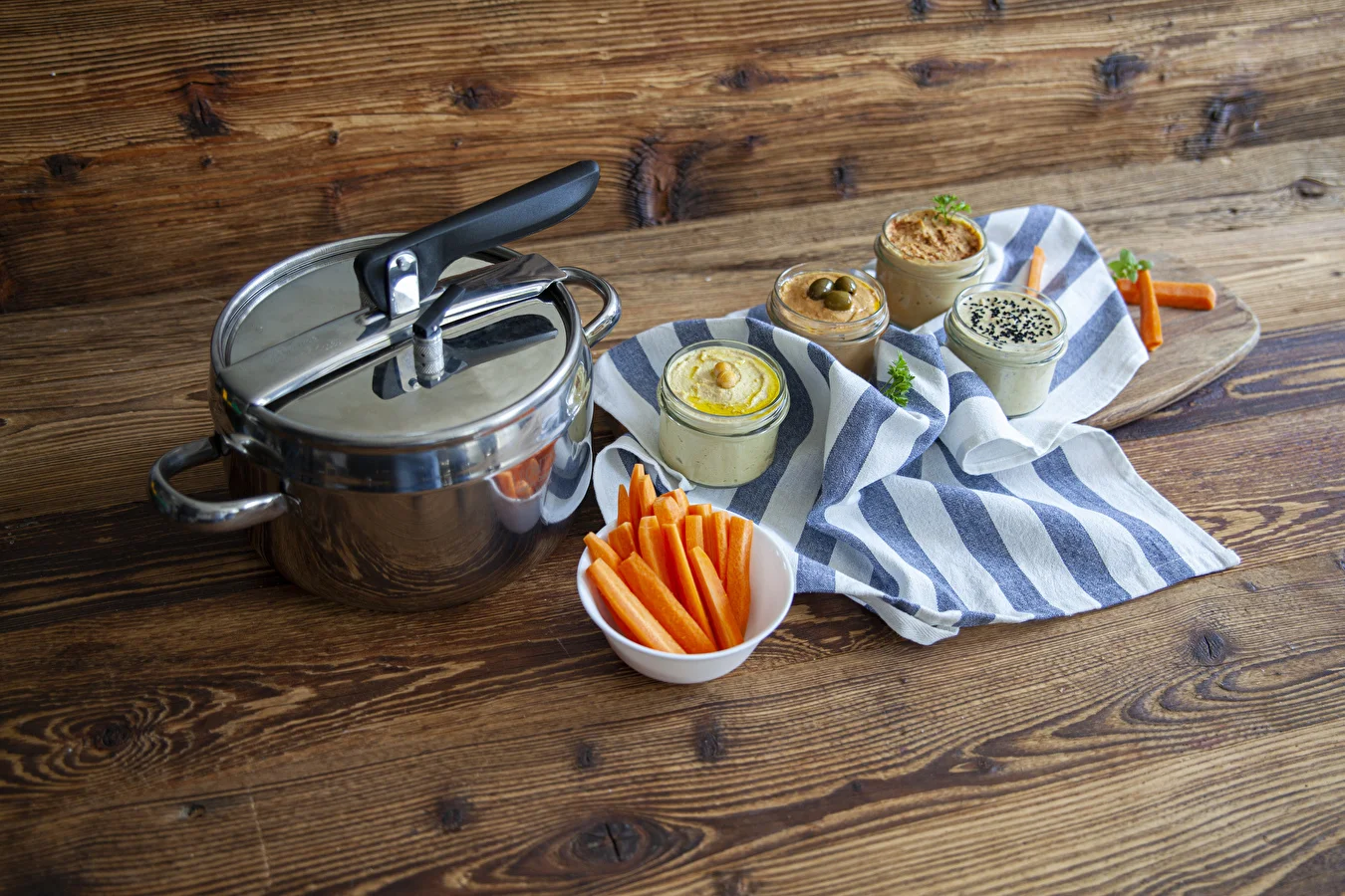 Hummus in different flavor variations