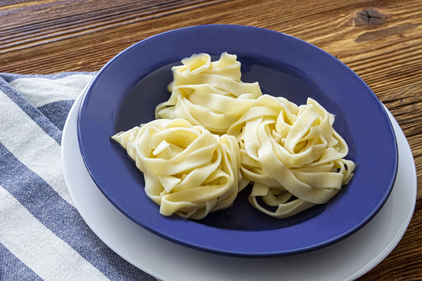 Homemade tagliatelle pasta