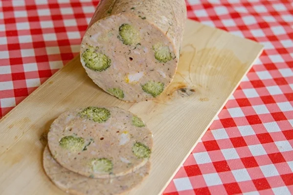 Broccoli meat loaf from a ham cooker