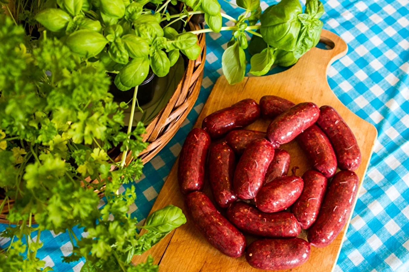 Homemade blood sausage
