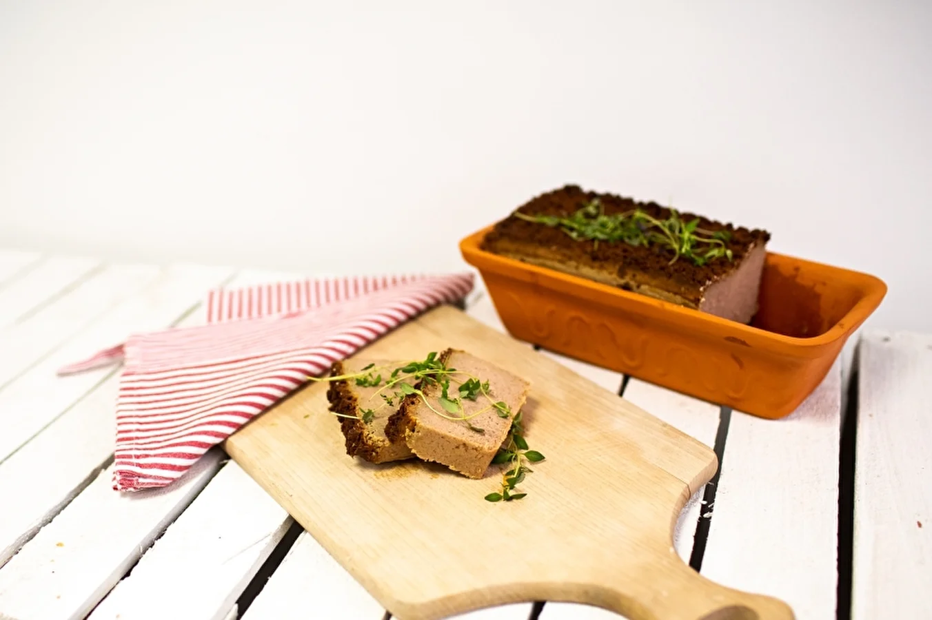 Homemade baked pâté