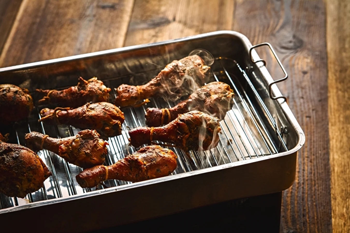 Smoked chicken drumsticks