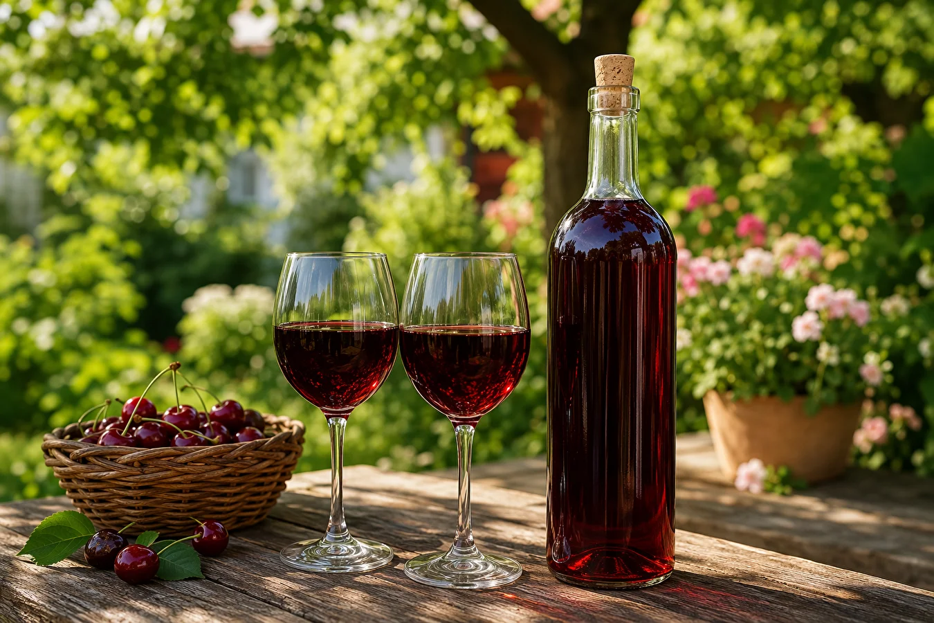 Cherry wine - strong, semi-sweet