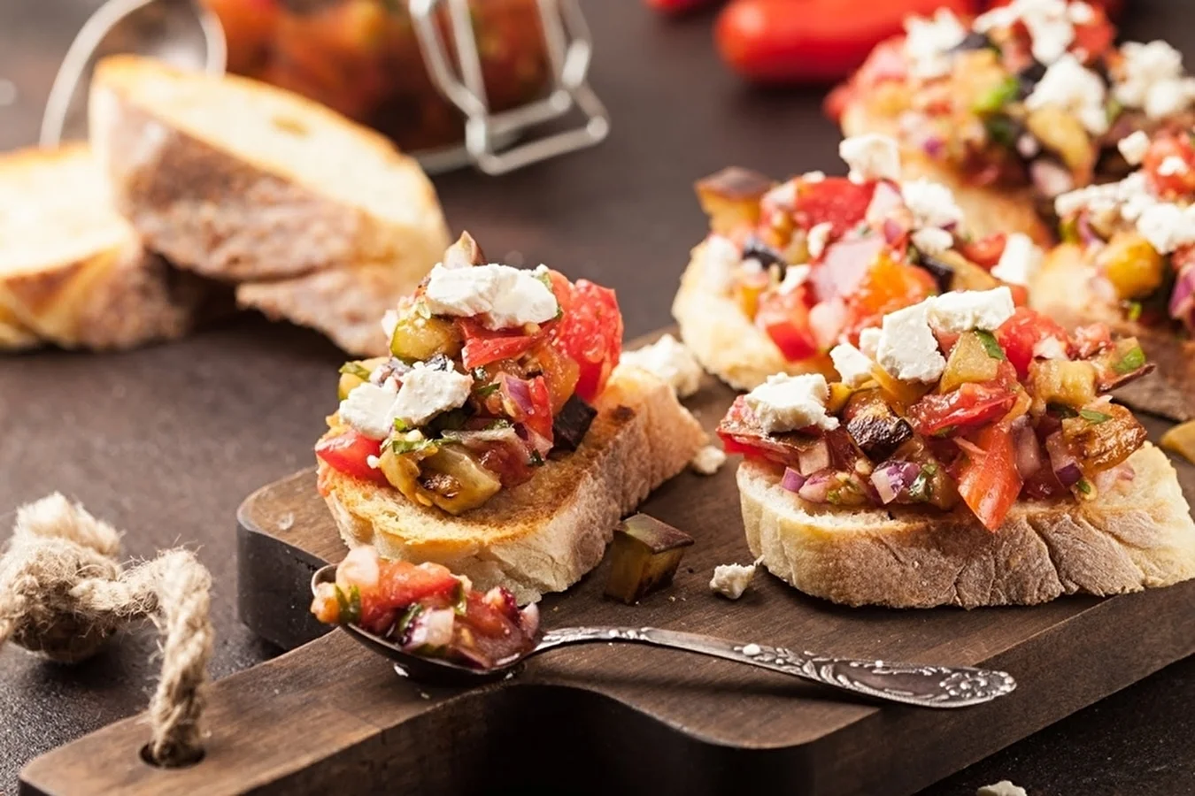 Lentil spread with curd cheese