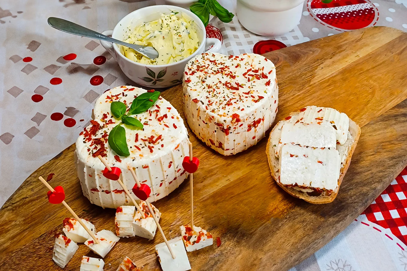 Korycin-style cheese for Valentine's Day