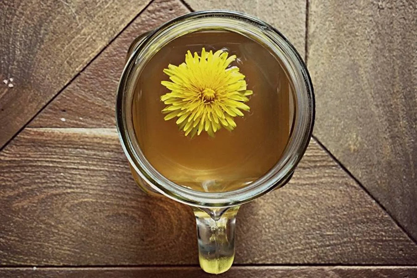 Homemade dandelion syrup (common dandelion)