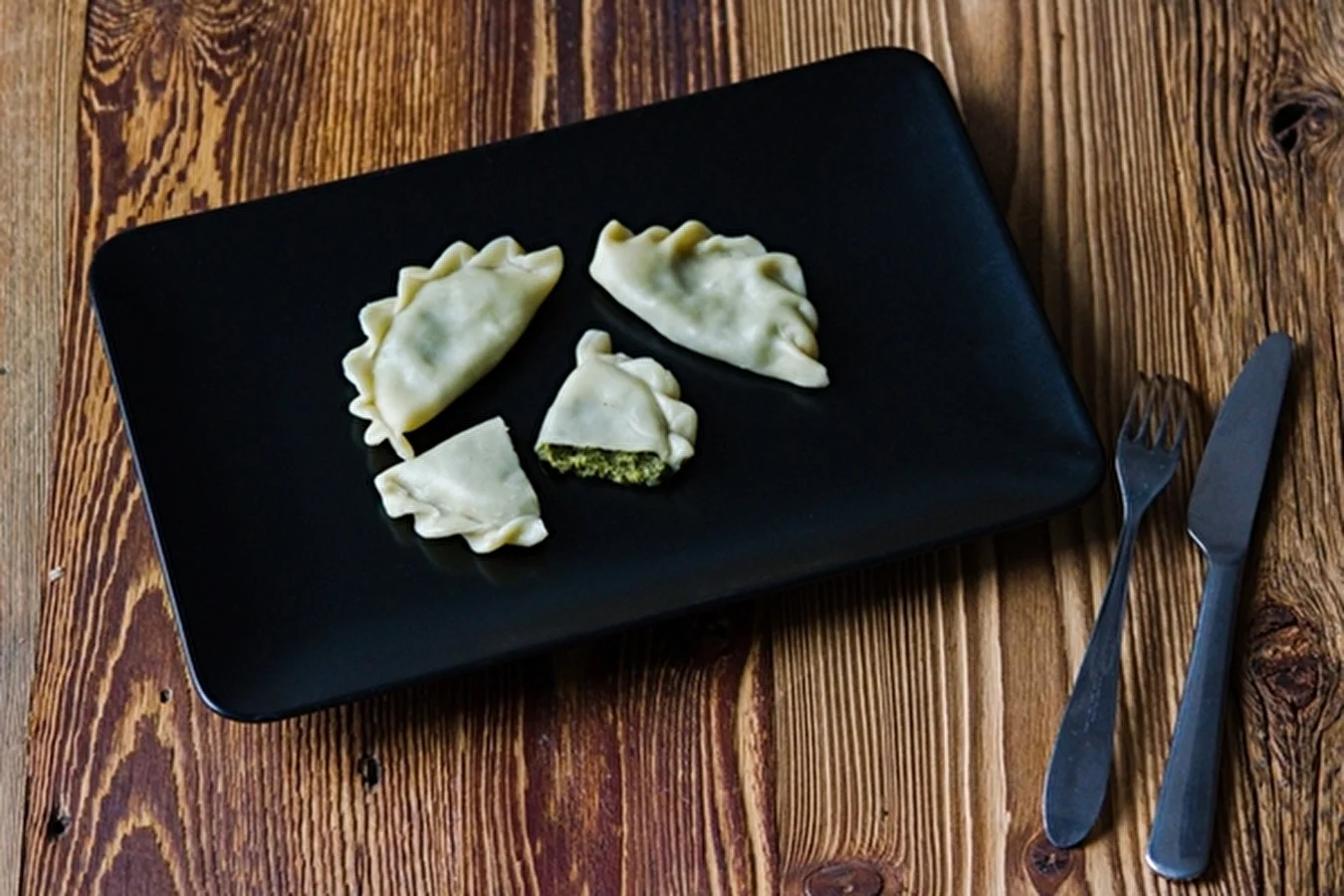Spinach pierogi