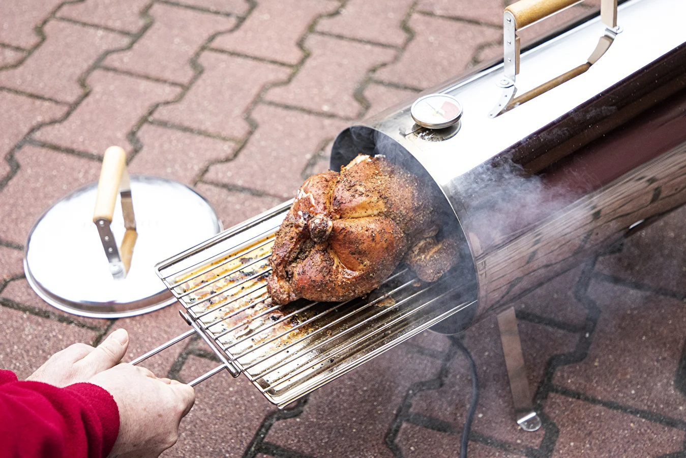 Smoked chicken, finished by roasting