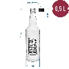 0.5 L bottle with screw cap and “Jeszcze jeden” print - 12 pcs - 8 ['bottle', ' bottles', ' bottles with print', ' bottle for infusion liqueur', ' bottle for moonshine', ' alcohol bottle', ' bottle with print', ' glass bottle with print and stopper', ' 500 ml bottles with cork', ' set of corked bottles', ' for wedding reception', ' bottle for homemade liquor', ' bottle for a gift', ' hip flask bottle', ' set of 12 bottles', ' bottle for vodka', ' super bottles', ' one more print']