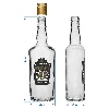 0.5 L bottle, with screw cap, "Whisky" print - 4 pcs - 8 ['homemade whisky bottle', ' whisky bottle', ' glass bottle with screw cap', ' bottle with screw cap', ' 500 ml glass bottle', ' 0.5 L bottle', ' bottles with print', ' bottle with print', ' whiskey bottle']