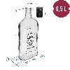 0.5 L hip flask bottle with screw cap and "Bimber" print - 12 pcs - 9 ['bottle', ' bottles', ' bottles with print', ' bottle for infusion liqueur', ' bottle for moonshine', ' alcohol bottle', ' bottle with print', ' glass bottle with print and stopper', ' 200 mL bottles with cork', ' set of corked bottles', ' for wedding reception', ' bottle for homemade liquor', ' bottle for a gift', ' hip flask bottle', ' moonshine barrels print']