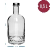 0,5 L Miss Barku glass bottle , white - 2 ['alcohol bottle', ' decorated alcohol bottles', ' glass alcohol bottle', ' moonshine bottles for wedding party', ' liqueur bottle', ' decorated liqueur bottles', ' 500 ml bottle']