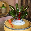 0.75 L wine bottle with corks and caps - 12 pcs - 7 