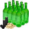 0.75 L wine bottle with corks and caps - 12 pcs - 2 