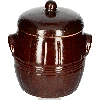 1,4l Stoneware / barrel crock pot with lid  - 1 ['barrel for cabbage', ' pickling barrel', ' pickling barrel', ' silage', ' cabbage', ' cucumber', ' barrel with lid']