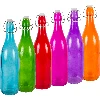 1 L glass bottle with air-tight closure - in various colours  - 1 ['pink bottle', ' Barbie bottle', ' Hulk bottle', ' Frozen bottle', ' water bottle', ' lemonade bottle', ' flower watering bottle', ' decorative bottle', ' airtight closure bottle']