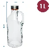 1 L glass bottle with cap and hand - 2 ['alcohol bottle', ' decorated alcohol bottles', ' glass alcohol bottle', ' moonshine bottles for wedding party', ' liqueur bottle', ' vodka bottles', ' vodka bottle for wedding party', ' vodka bottle for christening party', ' vodka bottle for first communion party']