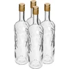 1 L ‘Ice Bottle‘ with Ø30/35 screw cap, 4 pcs  - 1 ['Ice Bottle', ' ice bottle', ' 1L bottle', ' 1L bottles', ' set of 4 bottles', ' bottle with grooves', ' infusion liqueur bottle', ' infusion liqueur bottles', ' bottle for drinks', ' bottles for drinks', ' decorative bottle', ' icy bottle']