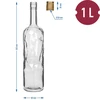 1 L ‘Ice Bottle‘ with Ø30/35 screw cap, 4 pcs - 7 ['Ice Bottle', ' ice bottle', ' 1L bottle', ' 1L bottles', ' set of 4 bottles', ' bottle with grooves', ' infusion liqueur bottle', ' infusion liqueur bottles', ' bottle for drinks', ' bottles for drinks', ' decorative bottle', ' icy bottle']