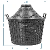 10 L wine demijohn in a plastic basket - 6 ['demijohn', ' wine bottle', ' wine carboy', ' for beer', ' for fermentation', ' homemade wine', ' glass carboy for wine', ' for infusion liquors', ' for mead']