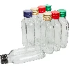 100 ml Hip flask glass bottle with screw cap , 8 pcs.  - 1 ['bottles', ' tinctures', ' tincture bottles', ' tincture bottle with screw cap', ' bottle with screw cap', ' bottles with coloured screw caps', ' coloured screw caps', ' screw caps']
