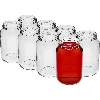 1000 ml twist off glass jar Ø82/6 - 8 pcs. - 2 ['pickling jars', ' pickling jars', ' for pickling', ' for preserves', ' for preserves', ' without screw cap', ' 1000 ml']