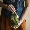 1000 ml twist-off jar with coloured Ø82/6 lid - 6 pcs - 8 ['preserving jar', ' 1 l preserving jar', ' jar with screw cap', ' jar with coloured cap', ' kitchen jar', ' glass jar', ' small jar', ' compote jar', ' mushroom jar', ' jam jar', ' screw top jars']