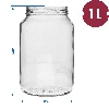1000 ml twist-off jar with coloured Ø82/6 lid - 6 pcs - 7 ['preserving jar', ' 1 l preserving jar', ' jar with screw cap', ' jar with coloured cap', ' kitchen jar', ' glass jar', ' small jar', ' compote jar', ' mushroom jar', ' jam jar', ' screw top jars']