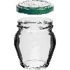 106 ml Amphora twist-off jar with colourful Ø53 lid - 8 pcs - 4 ['set of jars', ' jam jars', ' preserve jar', ' jar for preserves', ' jars with twist-off lids', ' Ø53 jars', ' jars with colourful lids', ' jars for preserves', ' weck-type jars', ' jars for meat', ' jar meat', ' jars for pasteurising', ' jarred meat', ' amphora jar']