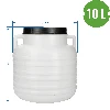 10l Barrel / Drum with handles , white colour - 8 ['barrel for cabbage', ' pickling barrel', ' pickling barrel', ' silage', ' cabbage', ' cucumber', ' for cucumber', ' stoneware', ' stoneware with lid', ' barrel with lid']