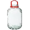 10l glass jar with plastic cap  - 1 ['10 l', ' 10l', ' 10 liters', ' a 10 liter jar', ' a jar with a plastic lid']